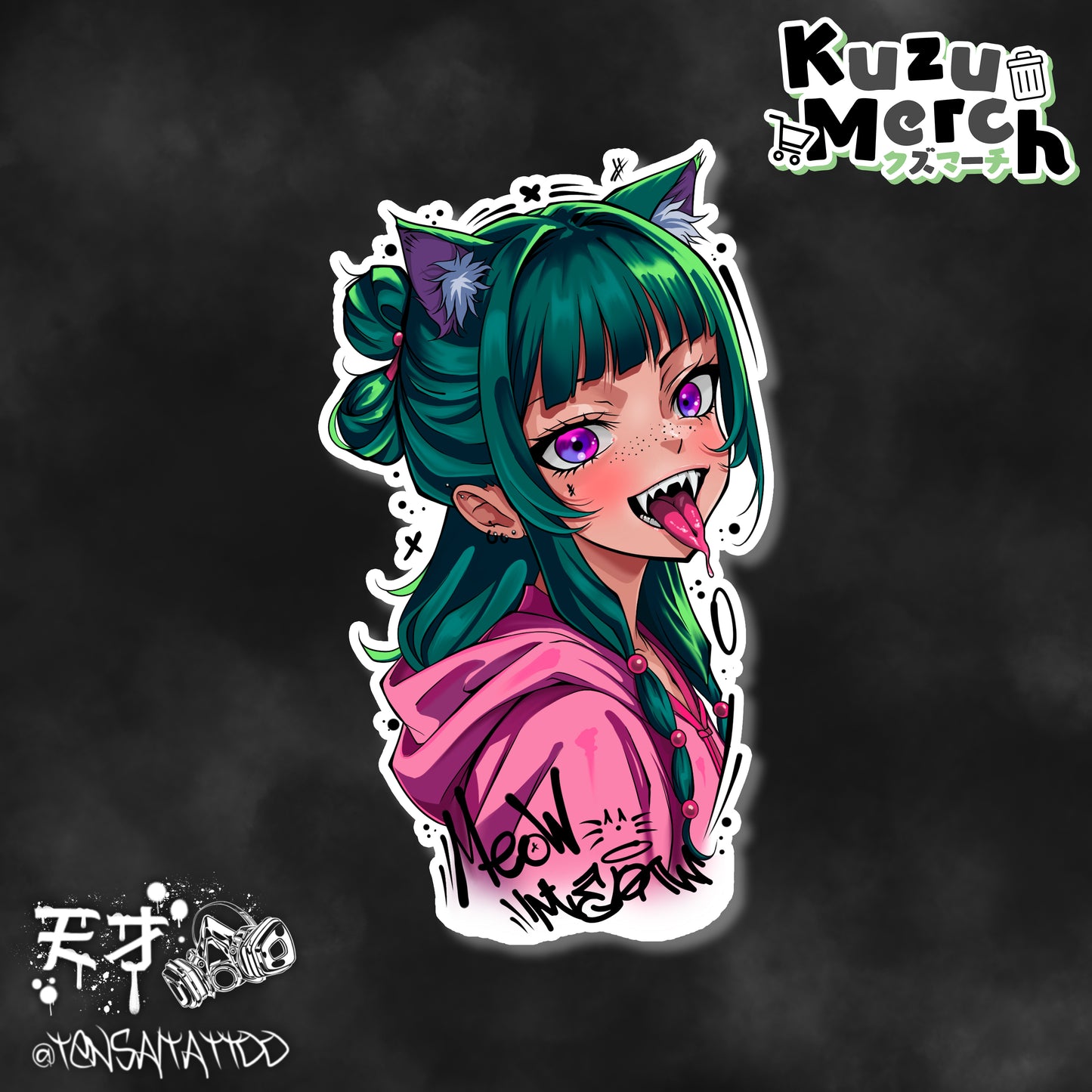 MaoMao Meow Tattoo Decal