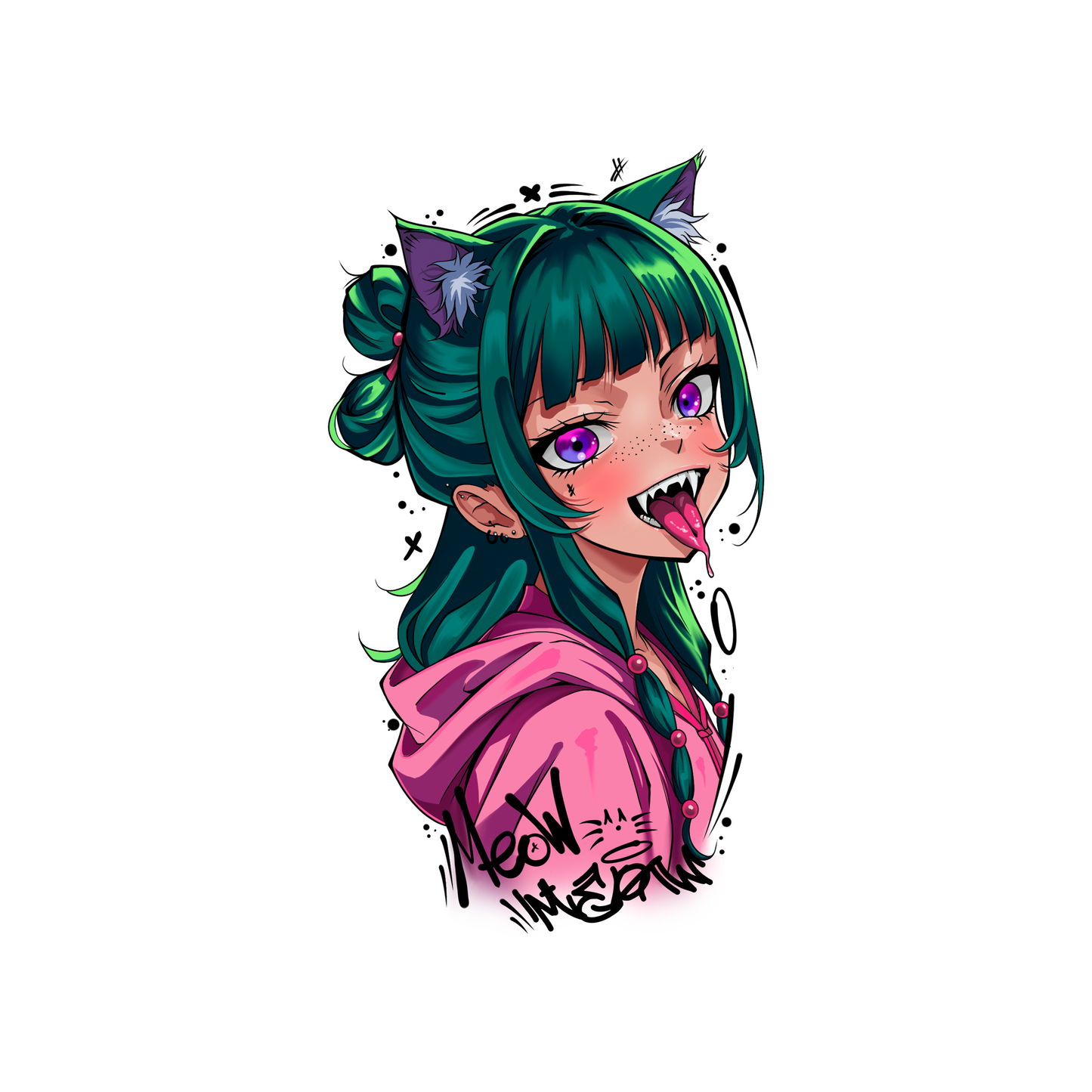 MaoMao Meow Tattoo Decal