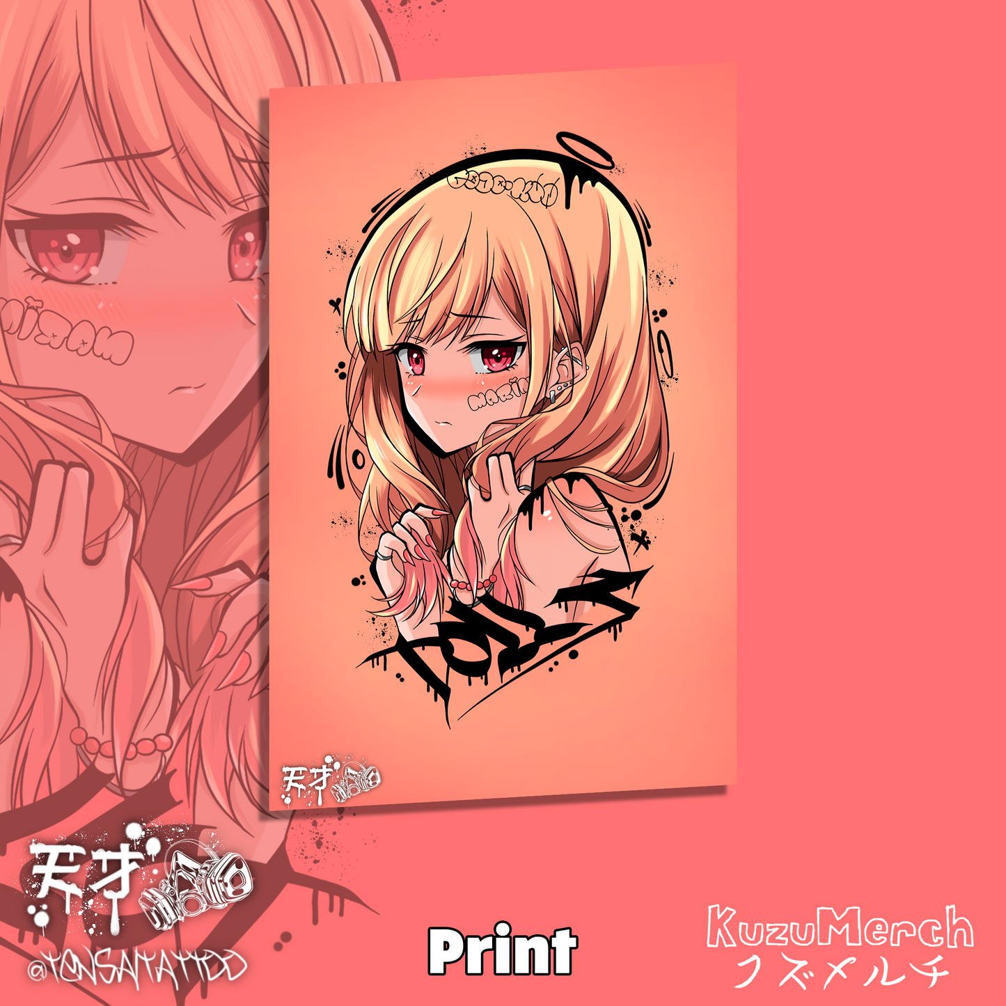 Marin Tattoo Style Print