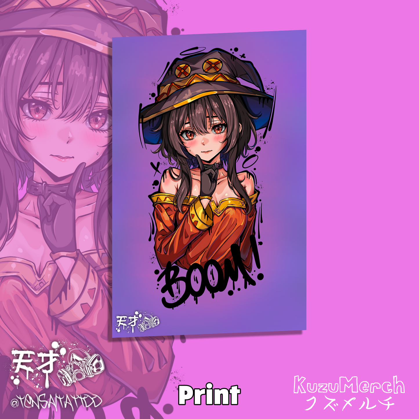 Megumin Tattoo Style Print