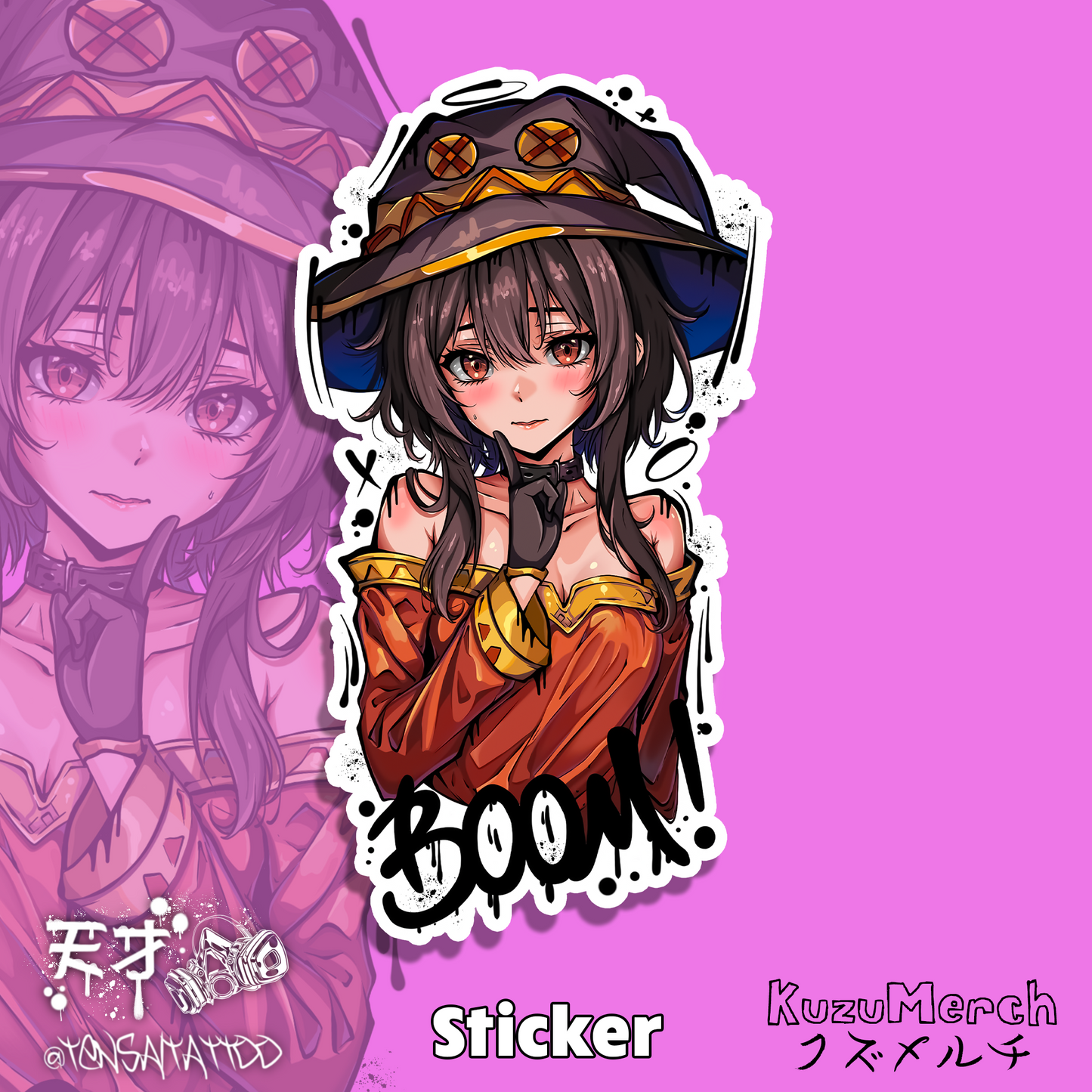 Megumin Tattoo Style Decal